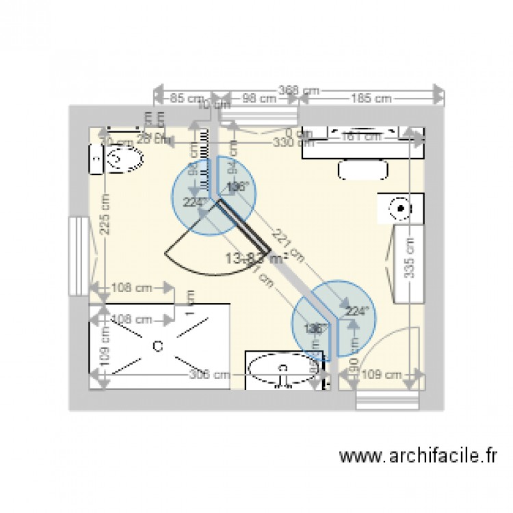 salle de bain Mamie. Plan de 0 pièce et 0 m2