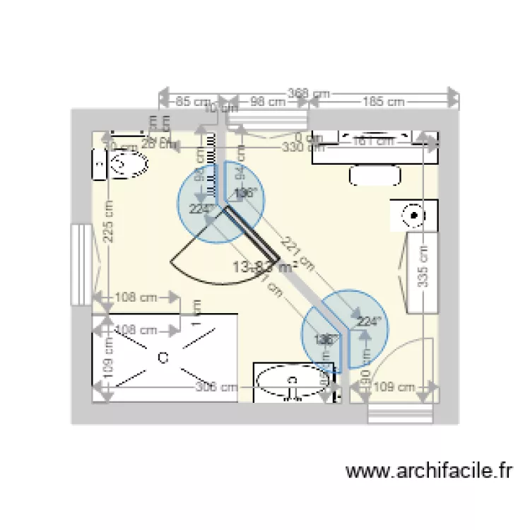 salle de bain Mamie. Plan de salle de bain Mamie. Plan de