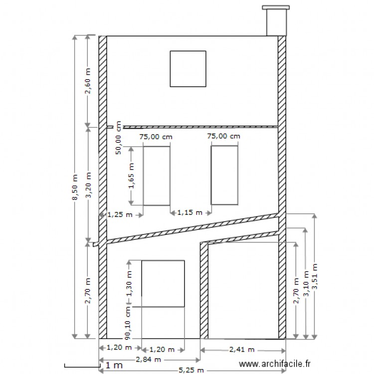 vue de derriere. Plan de 0 pièce et 0 m2