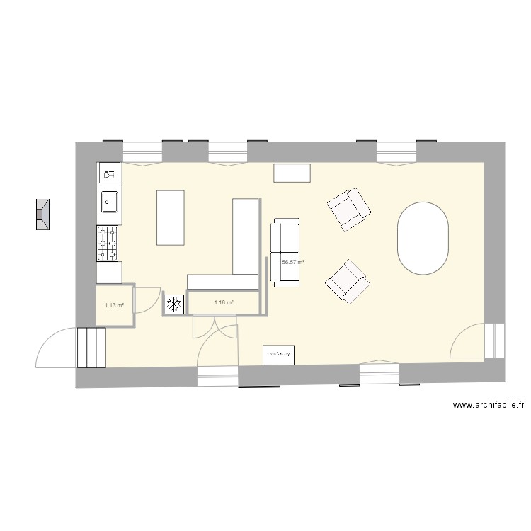 Cuisine Pouilly. Plan de 0 pièce et 0 m2