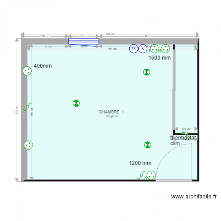 chamnre 2 HATHOUTI. Plan de 0 pièce et 0 m2