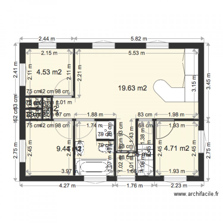 morestel new. Plan de 0 pièce et 0 m2