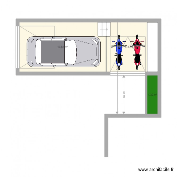 garages. Plan de 0 pièce et 0 m2