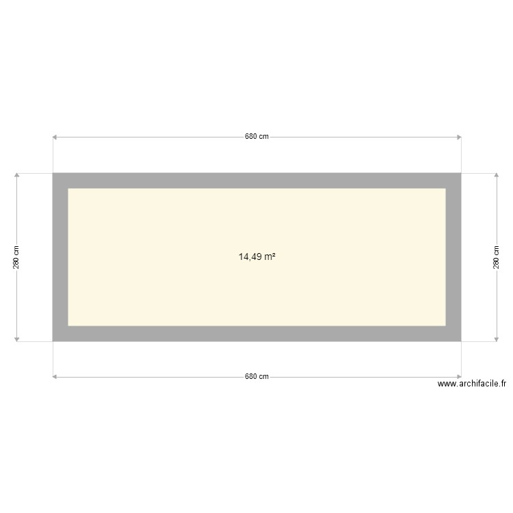 carport facade. Plan de 1 pièce et 14 m2