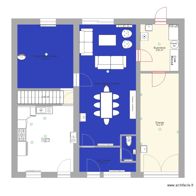 REZ plan définitif. Plan de 0 pièce et 0 m2