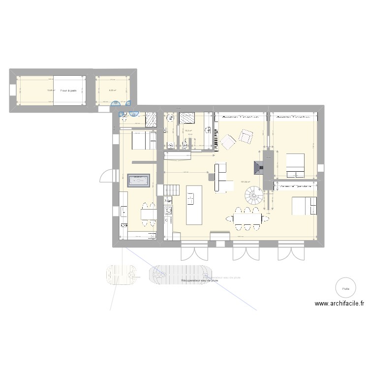 Bordeleix V3. Plan de 12 pièces et 442 m2