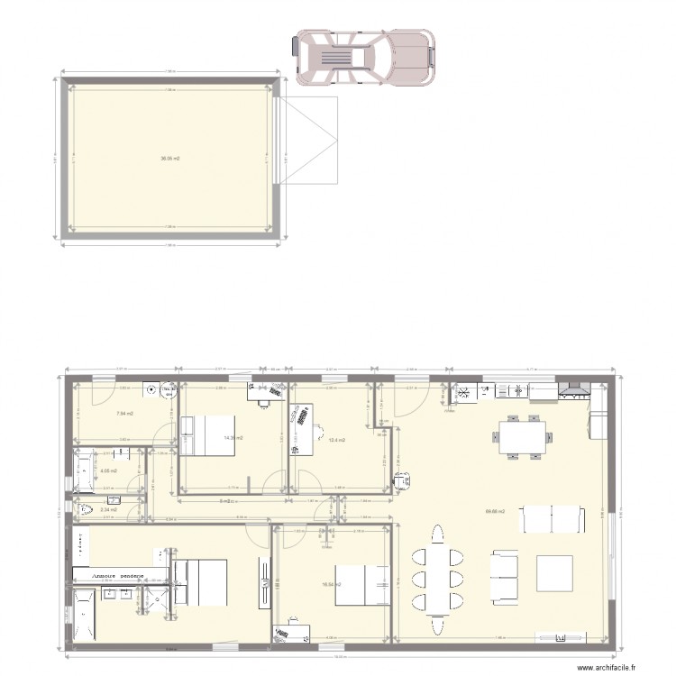 maison st simeon garrage separer. Plan de 0 pièce et 0 m2