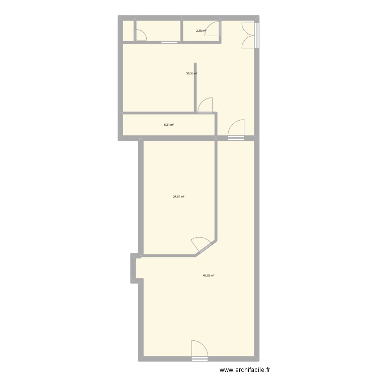 Office. Plan de 5 pièces et 118 m2