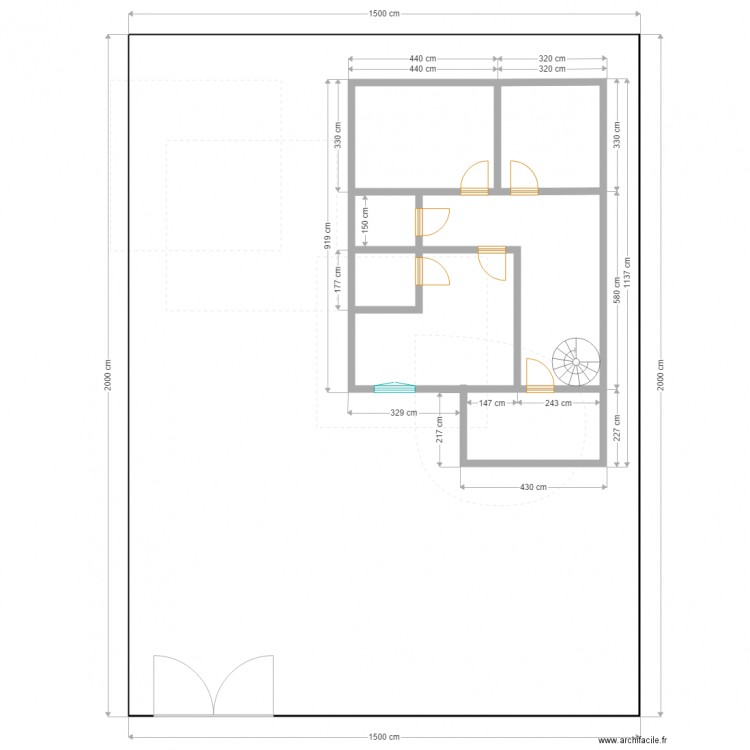 structure etage. Plan de 0 pièce et 0 m2