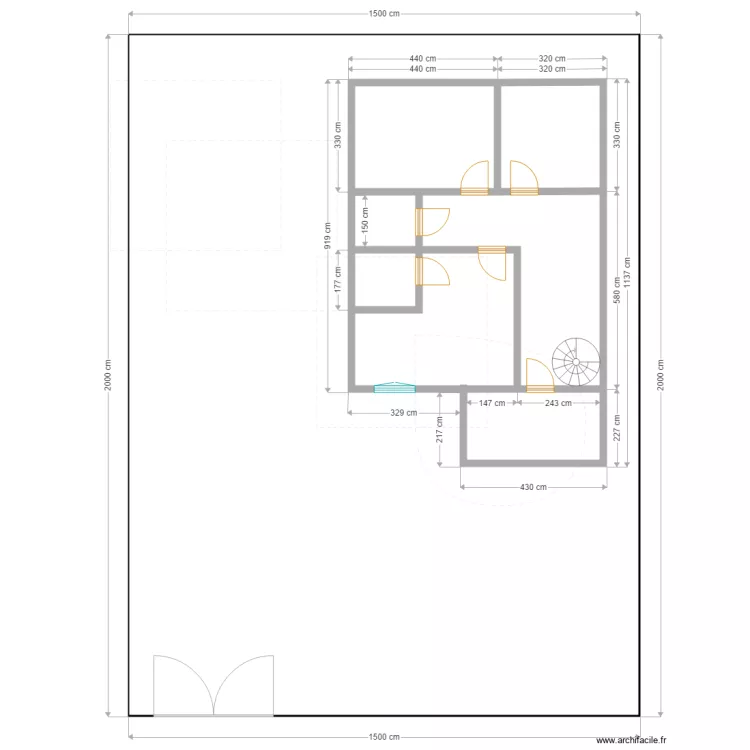 structure etage. Plan de 