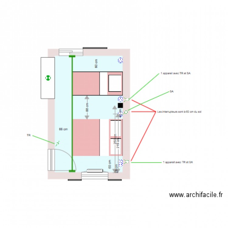 LES LANDES CHAMBRE 2. Plan de 0 pièce et 0 m2