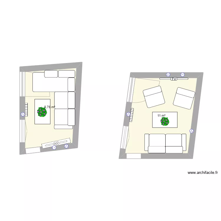 Salon Bernard. Plan de 