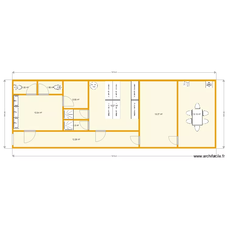 Vestiare Poutrelle. Plan de Vestiare Poutrelle. Plan de