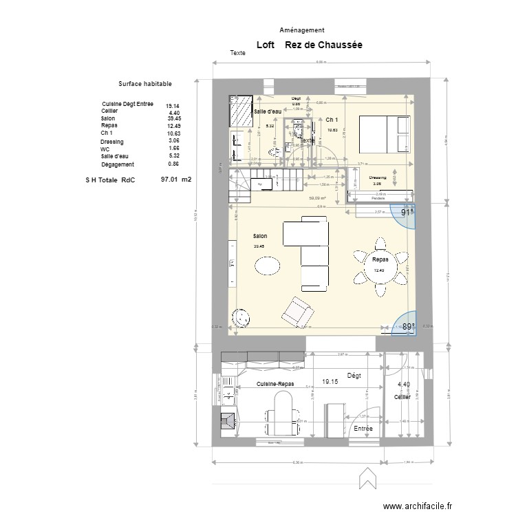 Loft Rde Ch 5. Plan de 0 pièce et 0 m2