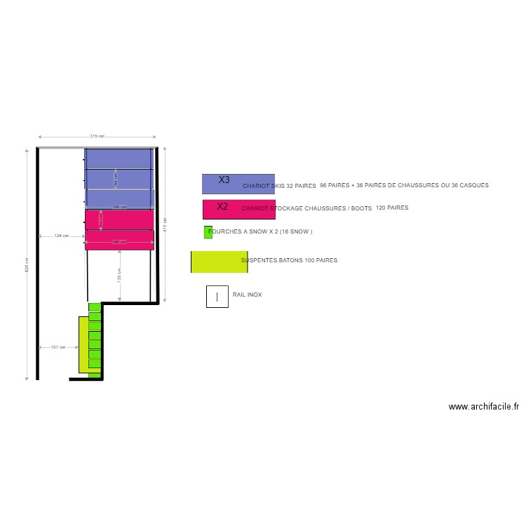 INSA LYON 2     Agencement alternatif Grds montants acier galva . Plan de 0 pièce et 0 m2