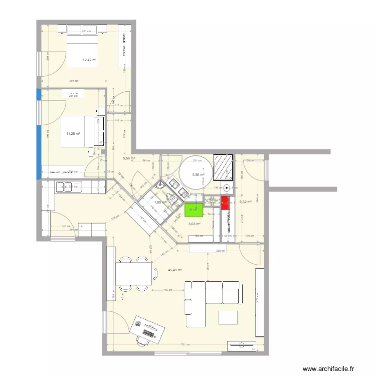 LIGNE BLEUE 29. Plan de 