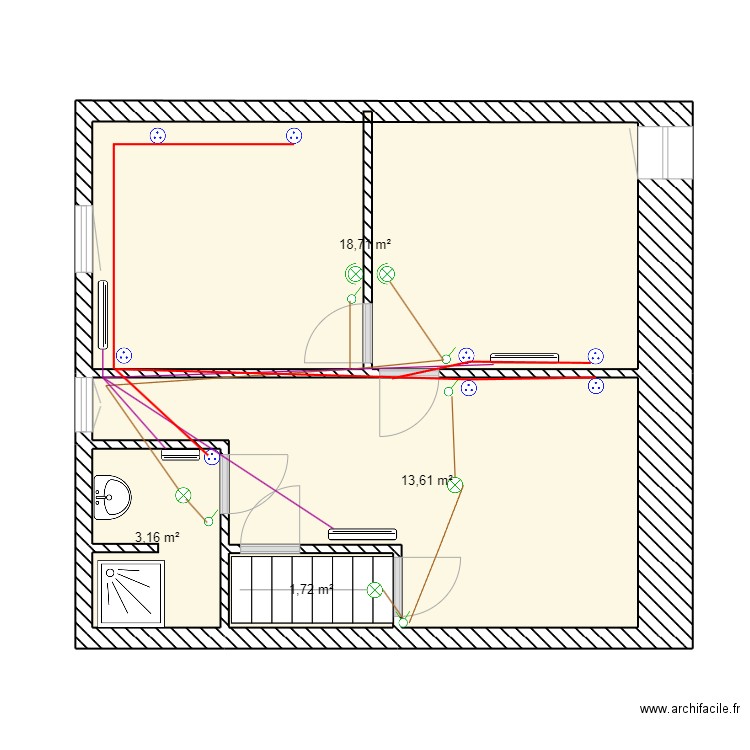 leran 1. Plan de 4 pièces et 37 m2