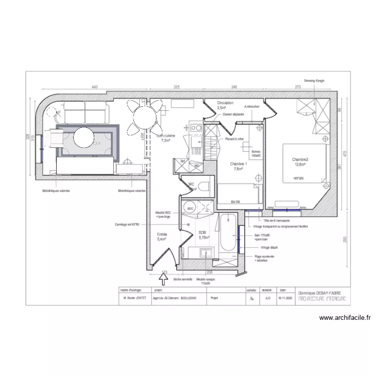 appart xavier jentet. Plan de 