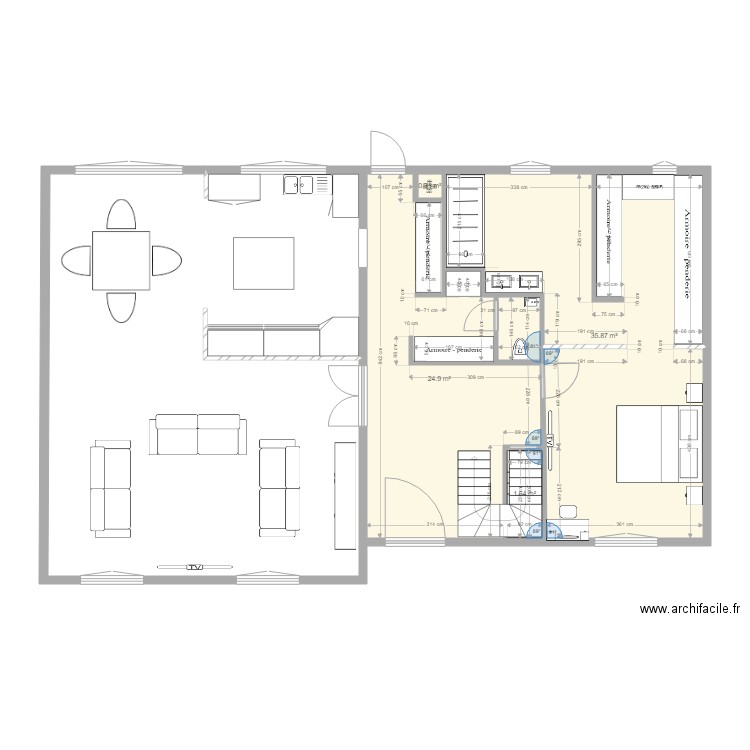 plan maison rdc. Plan de 0 pièce et 0 m2