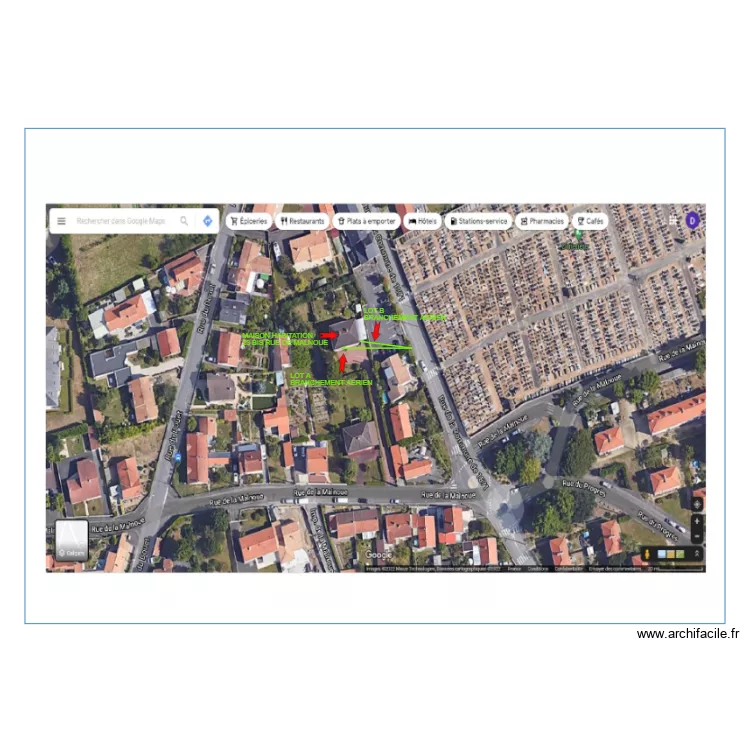BRANCHEMENT AERIEN. Plan de 