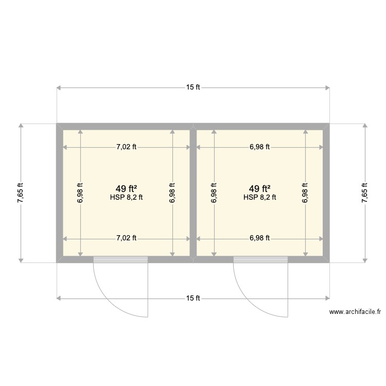 Eurofins 2 Rooms. Plan de 2 pièces et 9 m2