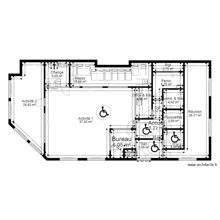 Fontenay PROJET V5 ArL 270722. Plan de 16 pièces et 179 m2