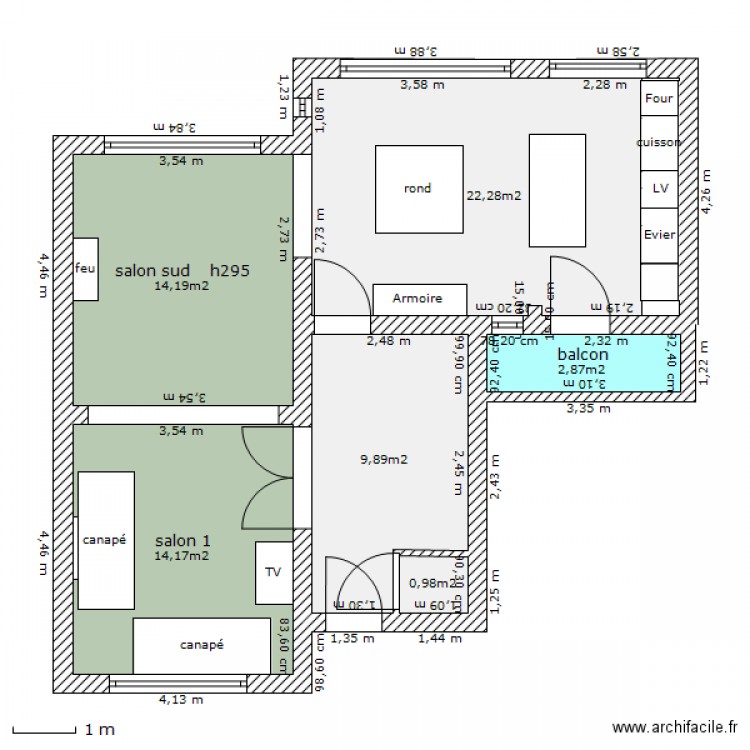 rez - cuisine - version 4. Plan de 0 pièce et 0 m2