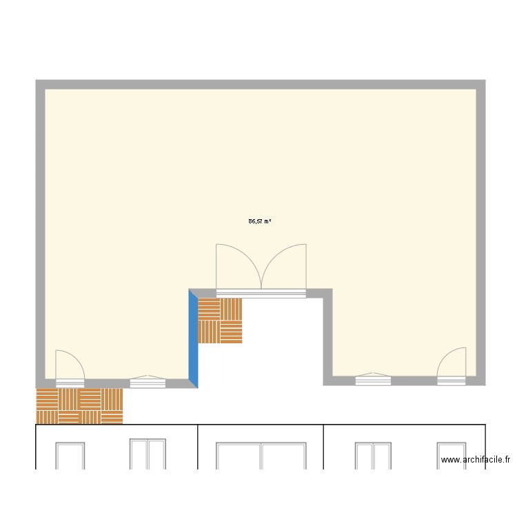 ossature bois 3. Plan de 1 pièce et 87 m2