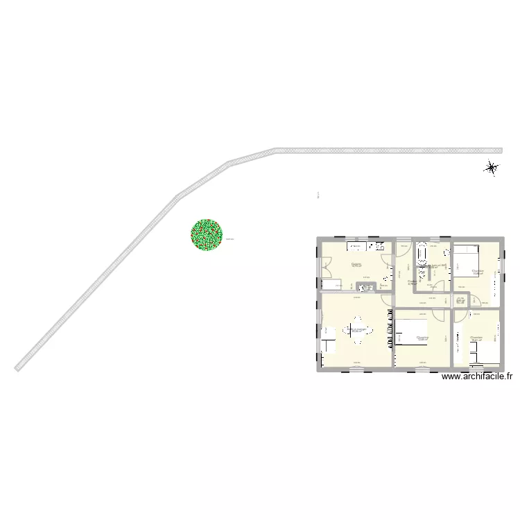 Maison actuelle. Plan de 