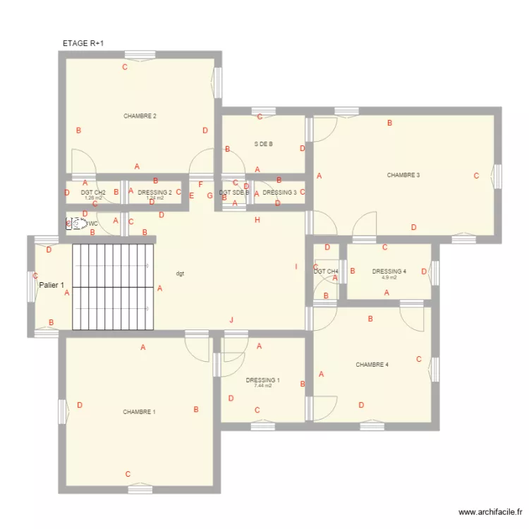 LA PERELLE ETAGE R1. Plan de LA PERELLE ETAGE R1. Plan de
