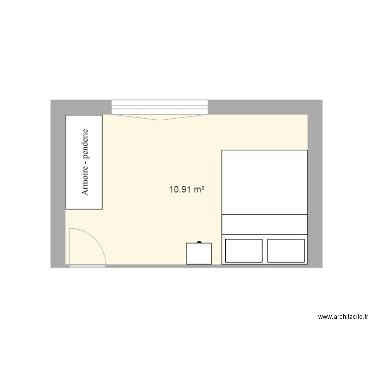 chambre verte. Plan de 0 pièce et 0 m2