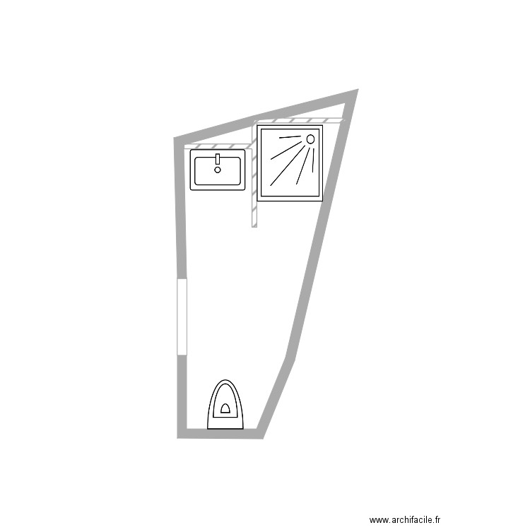 SDB Rez Prévôt. Plan de 0 pièce et 0 m2