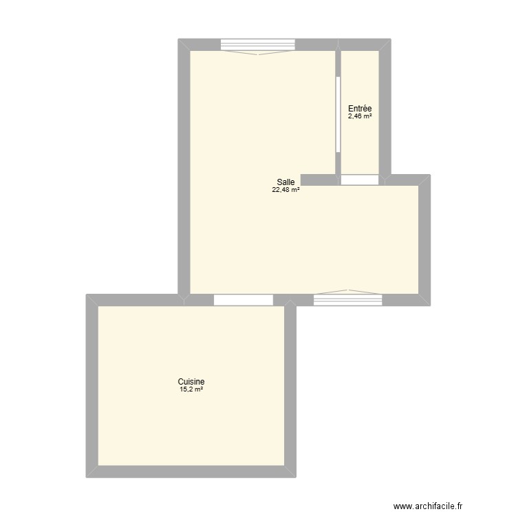 Maison actuelle. Plan de 3 pièces et 40 m2