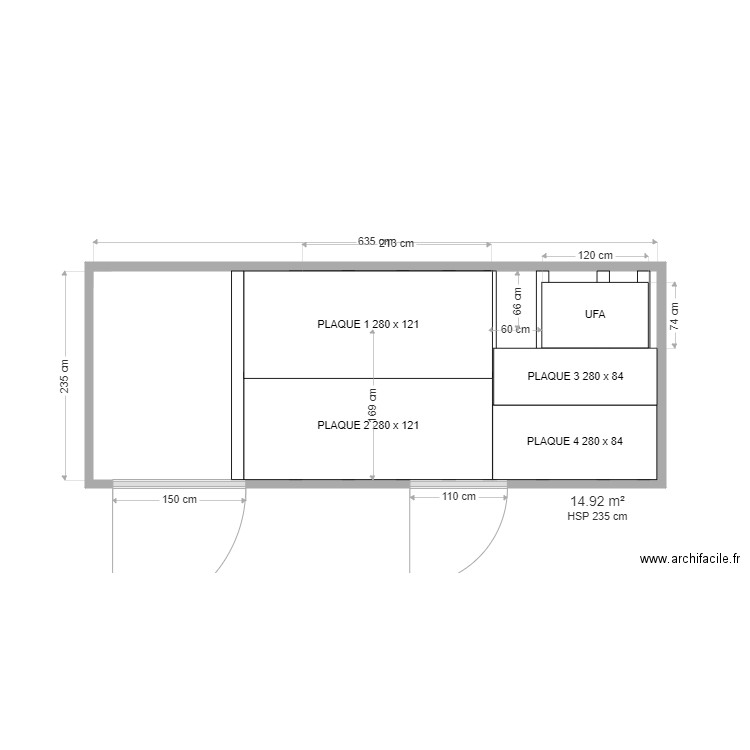 POSTE PPG2 ASCOUX PLANCHER. Plan de 1 pièce et 15 m2