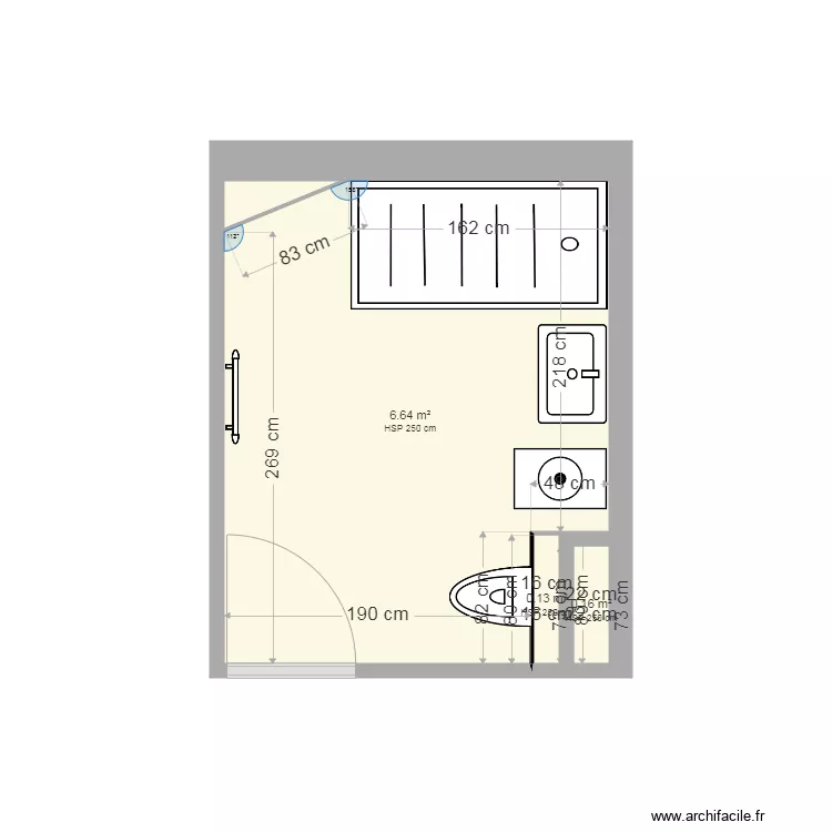 Salle de bain. Plan de Salle de bain. Plan de