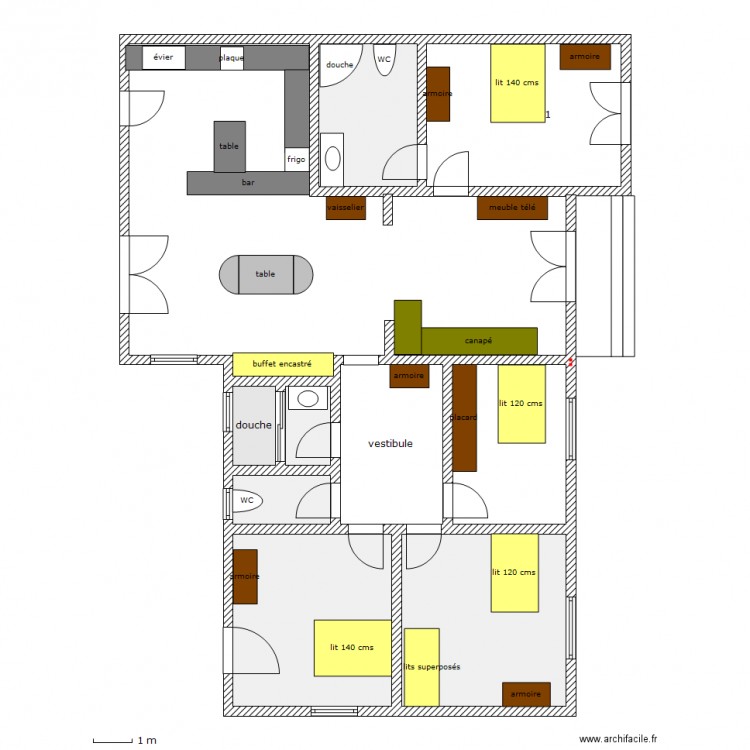 croix de vie. Plan de 0 pièce et 0 m2