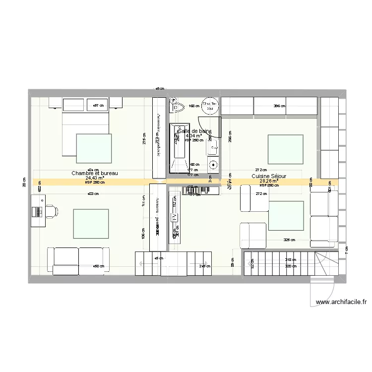  Bagnolet pied &agrave; terre. Plan de 