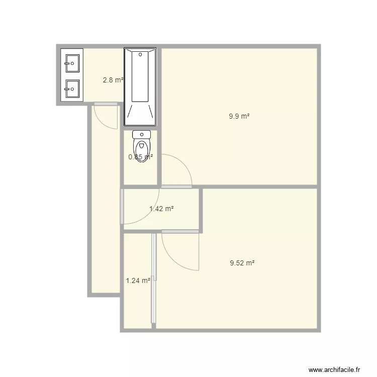 etage raussin possibilit&eacute; 1. Plan de 