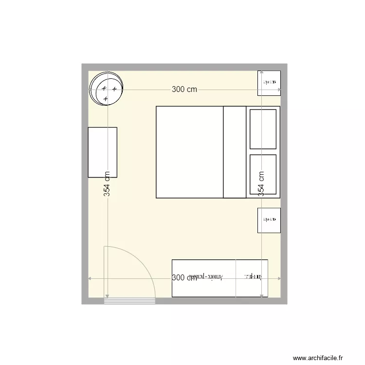 Chambre. Plan de 