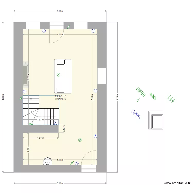 Paris rdc. Plan de 