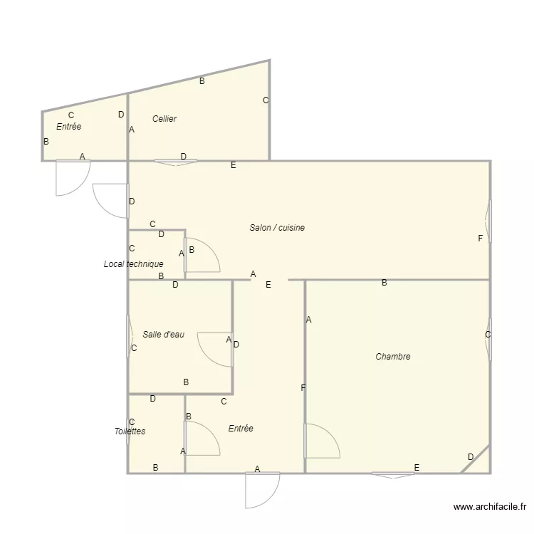 Croquis HUART RDC 1. Plan de 