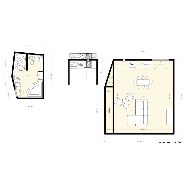 STUDIO. Plan de 0 pièce et 0 m2