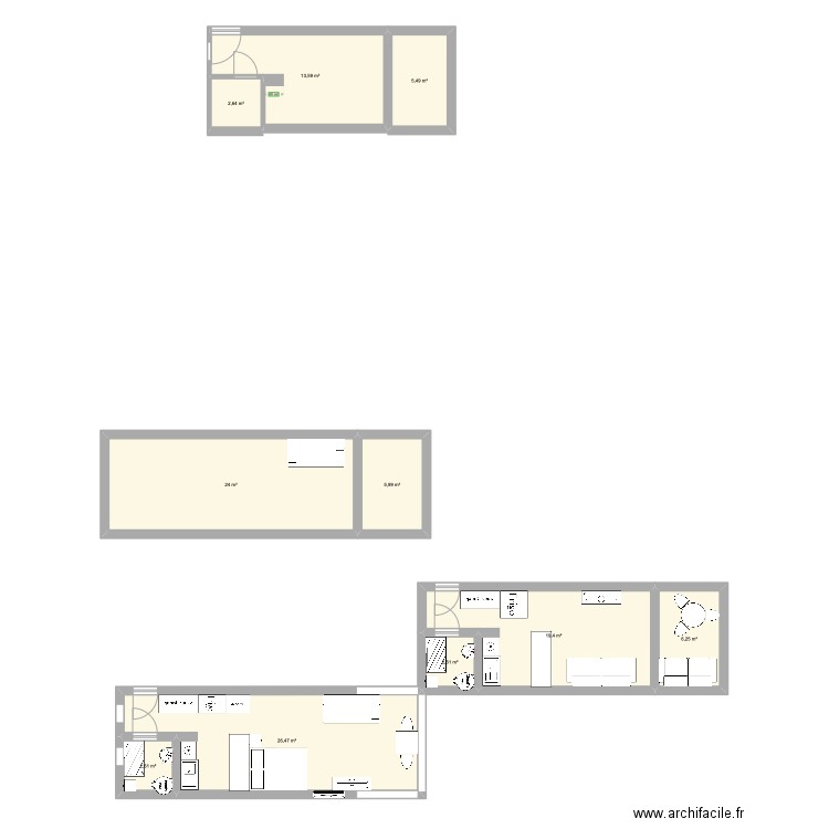 Plan appartement. Plan de 10 pièces et 109 m2