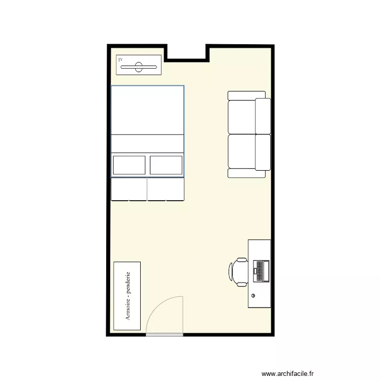 Chambre. Plan de 