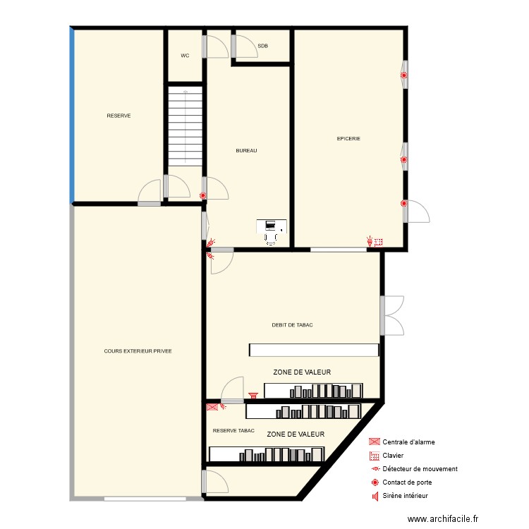 TABAC JOURNEAUX Alarme. Plan de 0 pièce et 0 m2