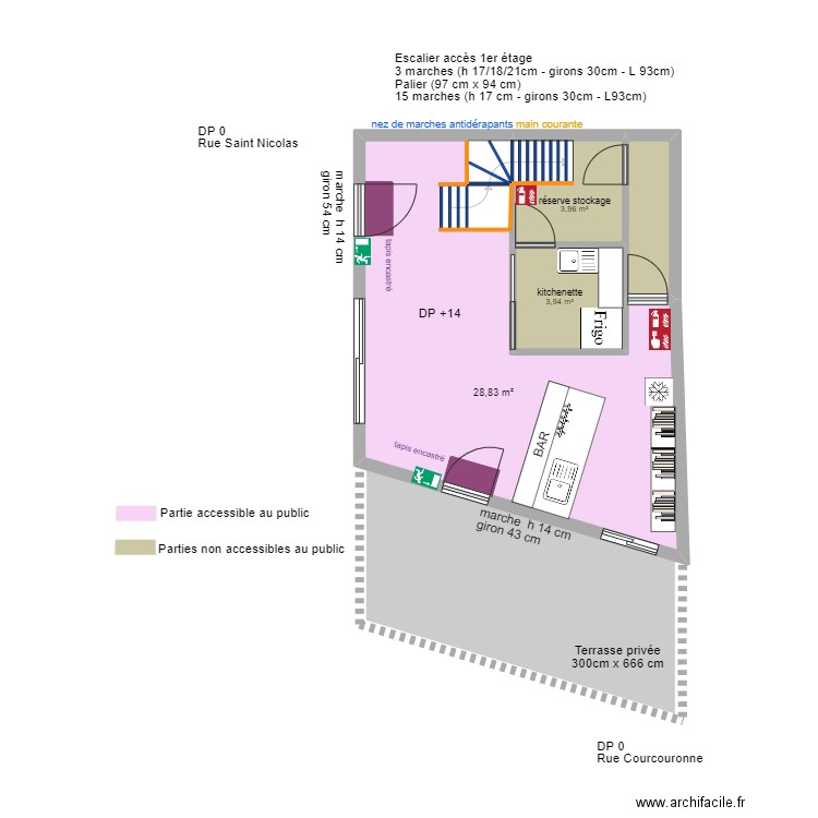 THE BLACK CROWN AVANT TRAVAUX. Plan de 4 pièces et 39 m2