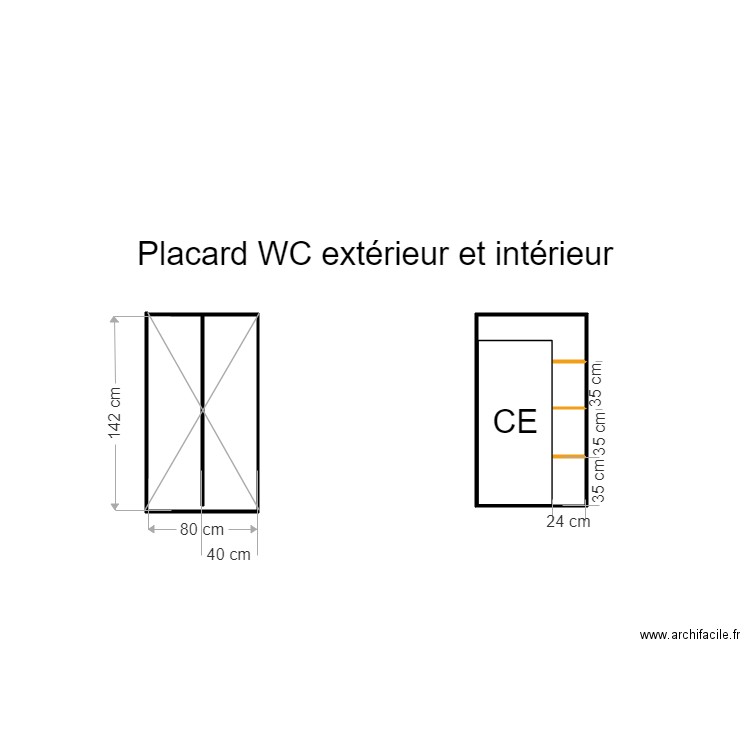 placard wc alistair. Plan de 0 pièce et 0 m2