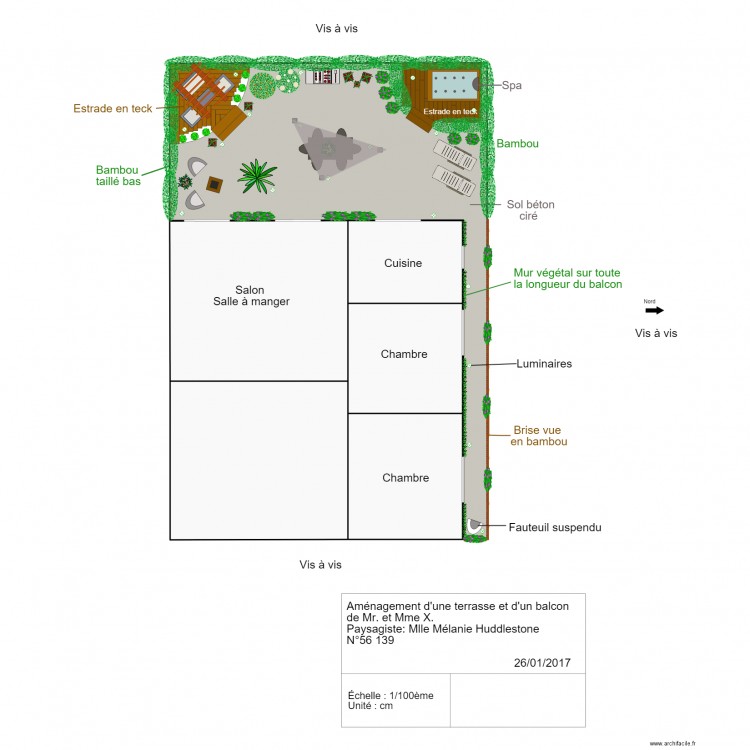 amenagement terrasse. Plan de 0 pièce et 0 m2