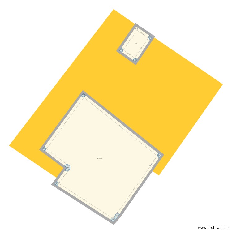 Vendays Plan de Masse. Plan de 2 pièces et 105 m2