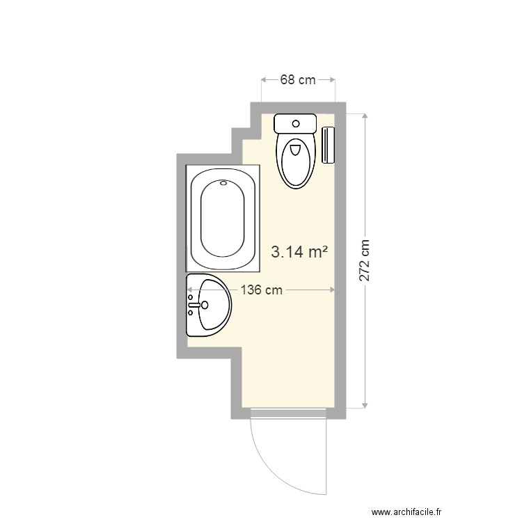 MANGHOUD sdb avant. Plan de 0 pièce et 0 m2